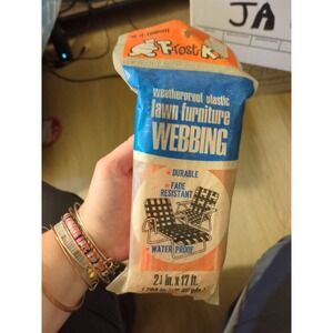 Vintage Frost King Orange Lawn Furniture Webbing Weatherproof Plastic - NOS